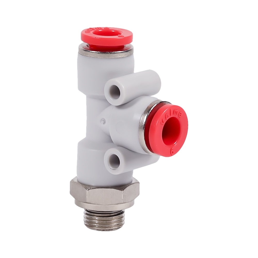 QP-ADL-08-G14 Фитинг тройник L-образный, 8мм x 8мм x G 1/4 (наруж.резьба)